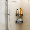 qiuqiu Stainless Steel Wall Mounted Storage Shelf Black Floating Shelf Spice Rack for Kitchen Bathroom with Various Sizes-Black||25cm view 3