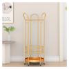 Umbrella Racks Golden Metal Umbrella Stand Umbrella Holder, Large Capacity Umbrella Basket in Hotel Office Cafe, Cue Stick Drawing Axis Storage Basket, 25X60cm view 3