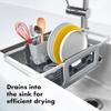 OXO Good Grips Extendable Over-The-Sink Aluminum Drying Dish Rack view 3