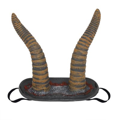 IPENNY Halloween Horns Headdress,Double Horn and Cow Head Skull Hoop Cosplay Fancy Dress Photo Props Hair Accessory for Christmas Halloween Easter Decoration Dance Party