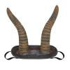 IPENNY Halloween Horns Headdress,Double Horn and Cow Head Skull Hoop Cosplay Fancy Dress Photo Props Hair Accessory for Christmas Halloween Easter Decoration Dance Party view 1