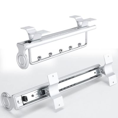LKP Closet Valet Rod 14inch, Pull Out Hanger Rail for Shirt/Pants/Tie, Multi Function Sliding Clothing Organizer Rack, Top Mount
