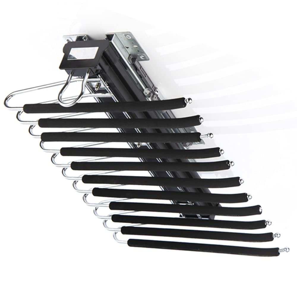 LKP Extendable Pants Hangers Space Saving Closet Organizer Rack Multi-Function Pull Out Trousers Hanging Rail for Pants, Jeans, Tie, Scarf