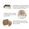 Glitzhome Christmas Tree Collar, 32" L Washed White Wooden Tree Collar Tree Stand Cover Christmas Tree Collars for Artificial Trees view 3