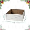 Glitzhome Christmas Tree Collar, 32" L Washed White Wooden Tree Collar Tree Stand Cover Christmas Tree Collars for Artificial Trees view 4