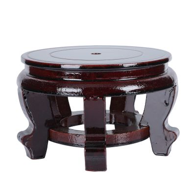 Happyyami Rosewood Oriental Vase Stand Fish Bowl Pot Stand Vase Stand Accessories Decor