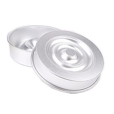 LoBake 5 6 7 8 9 10 inches 2 in 1 Heart Inside Aluminium Cake Mold Set Sandwich Mould Layer Mousse Molds Birthday Party Decoration DIY (8 inches)