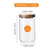 Homtop Glass Storage Jars Set of 3, 25 OZ HIgh Borosilicate Glass Containers Kitchen Food Canisters with Acacia Wood Lids for Coffee Beans/Sugar/Tea/Nuts view 2