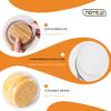 Homtop Glass Storage Jars Set of 3, 25 OZ HIgh Borosilicate Glass Containers Kitchen Food Canisters with Acacia Wood Lids for Coffee Beans/Sugar/Tea/Nuts view 4