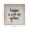 Aihesui Wood Signs Wall Hanging Wall Decoration Failure is Not an Option Sign for Living Room Kitchen Batheroom Bedroom Office School 16x16inch view 2