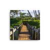 16x16 Maui Wailea Beach Path Canvas Wall Art: Hawaii Boardwalk Print Gift, Hawaiian Coastal Home Dcor Photo, Tropical Picture for Office Living Room or Bedroom, Fine Art Photography view 1