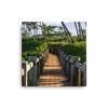 12x12 Maui Wailea Beach Path Canvas Wall Art: Hawaii Boardwalk Print Gift, Hawaiian Coastal Home Dcor Photo, Tropical Picture for Office Living Room or Bedroom, Fine Art Photography view 1