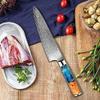 Chef Knife, 8 inch Damascus Steel Nakiri Knife Ebony Handle Japanese Chef Knife Chinese Kitchen Knife Cooking Knife Kitchen Cutlery Chef Knife Kitchen Knife BY KKZY view 2