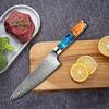 Chef Knife, 8 inch Damascus Steel Nakiri Knife Ebony Handle Japanese Chef Knife Chinese Kitchen Knife Cooking Knife Kitchen Cutlery Chef Knife Kitchen Knife BY KKZY view 4