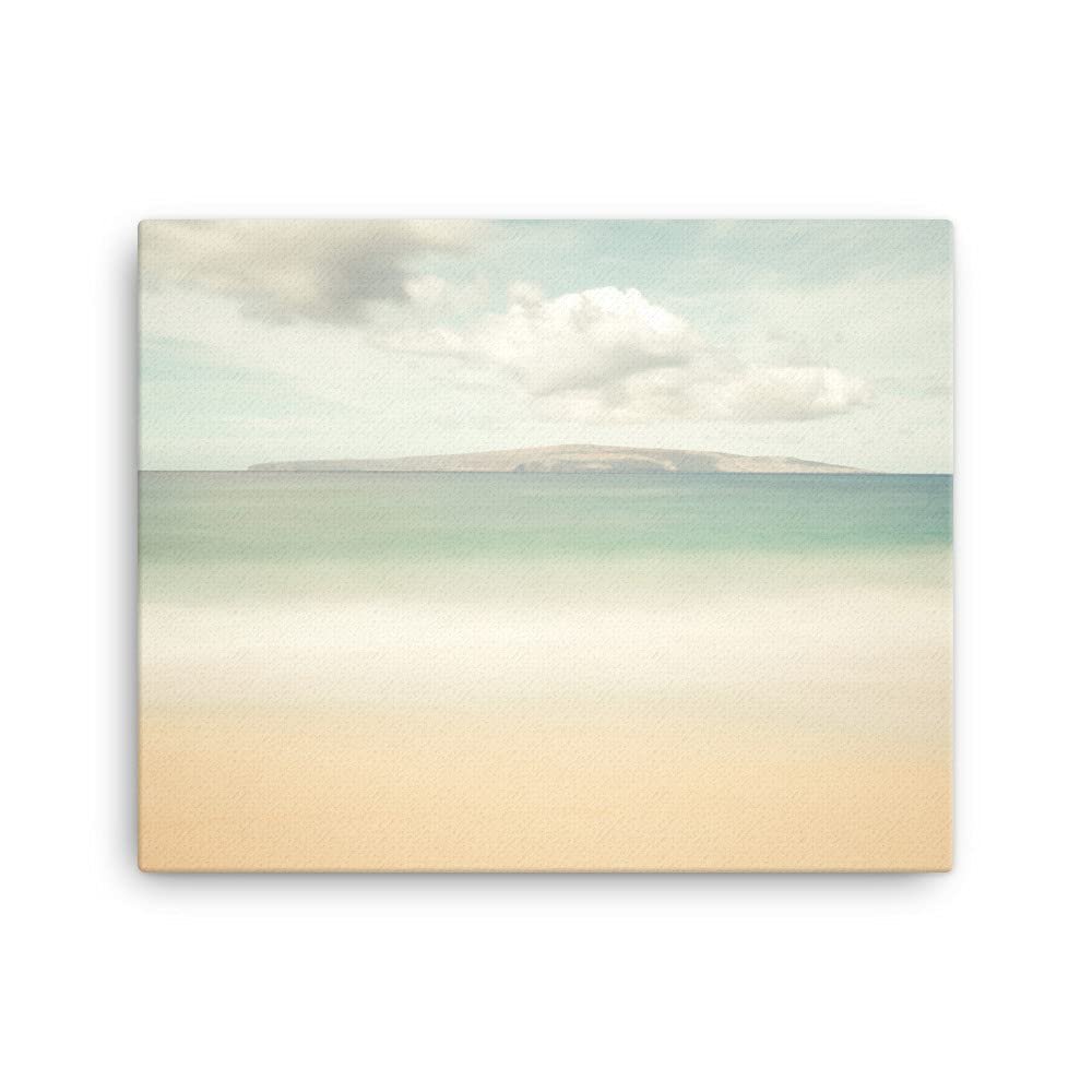 16x20 Maui Big Beach Canvas Wall Art Print: Wailea Makena Hawaii Coastal Home Decor, Hawaiian Tropical Photo for Office Living Room or Bedroom, Fine Art Photography Gift