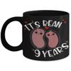 9th Anniversary Mug for Husband Wife Funny Vegan Vegetarian Food Pun Its Bean 9 Years Ninth Yr Married Pottery Cute Keepsake for Couple 11 or 15Oz Bla view 1