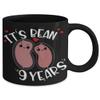 9th Anniversary Mug for Husband Wife Funny Vegan Vegetarian Food Pun Its Bean 9 Years Ninth Yr Married Pottery Cute Keepsake for Couple 11 or 15Oz Bla view 2