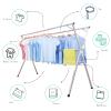 AIODE Clothes Racks for Hanging,94.5 inch for Stainless Steel Adjustable and Foldable Space Saving Laundry Clothes Drying Rack for Indoor Outdoor with Windproof Hooks view 2