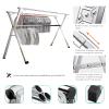 AIODE Clothes Racks for Hanging,94.5 inch for Stainless Steel Adjustable and Foldable Space Saving Laundry Clothes Drying Rack for Indoor Outdoor with Windproof Hooks view 3