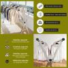 AIODE Clothes Racks for Hanging,94.5 inch for Stainless Steel Adjustable and Foldable Space Saving Laundry Clothes Drying Rack for Indoor Outdoor with Windproof Hooks view 4
