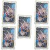 Needzo Catholic Holy Family Nativity on Front Mass Prayer Card to Obtain Favors on Back, Card Featuring Mary, Joseph, Angels, and Baby Jesus in a Manger, Christmas Prayers, Pack of 5, 4.25 Inches view 1