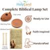 Authentic Clay Oil Lamp with Plate & Biblical Card Handmade Biblical Style Earthenware Lamp with Wick Christian Prayer, Anointing & Faith Gift Holy Land Inspired Dcor by Holy Land Market view 2
