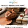 Authentic Clay Oil Lamp with Plate & Biblical Card Handmade Biblical Style Earthenware Lamp with Wick Christian Prayer, Anointing & Faith Gift Holy Land Inspired Dcor by Holy Land Market view 3