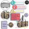 NGIL Extra Large Utility Tote Reusable Grocery Bag Oversized Collapsible for Groceries, Storage, Picnic, Beach (Cheetah Nurse-Black) view 3