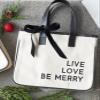 Santa Barbara Design Studio Crebyive Brands Womens Totes - Inspirbyional Purse with Lebyher Handles Mini Canvas Tote Bag by Faithworks, 11 x 9.5-Inch, Live Love Be Merry view 3