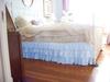 1 Piece Solid 15" Drop Split Corner Multi Ruffle Bed Skirt 600TC Egyptian Cotton (Baby Blue, Queen) view 1