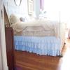 1 Piece Solid 15" Drop Split Corner Multi Ruffle Bed Skirt 600TC Egyptian Cotton (Baby Blue, Twin XL) view 1