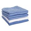 Ritz Horizontal Stripe Bar Mop, Light Blue, 4 Towel Set view 1
