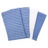 Ritz Horizontal Stripe Bar Mop, Light Blue, 4 Towel Set view 2
