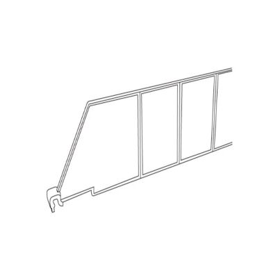 KINTER 3 in. H x 1/2 in. W x 21-3/4 in. L Clear Lozier or Madix Fixtures Divider System Plastic - Case of: 1; Each Pack Qty: 20; Total Items Qty: 20
