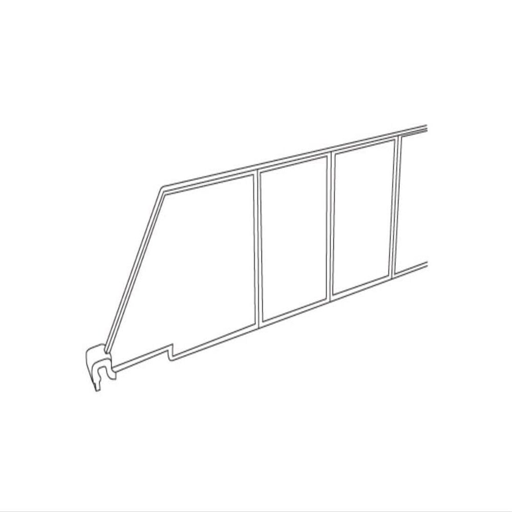 KINTER 3 in. H x 1/2 in. W x 21-3/4 in. L Clear Lozier or Madix Fixtures Divider System Plastic - Case of: 1; Each Pack Qty: 20; Total Items Qty: 20