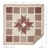VHC Brands Cider Mill Reversible Queen-Size Quilt, Tan & Red, 90x90 view 2