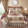 VHC Brands Cider Mill Reversible Queen-Size Quilt, Tan & Red, 90x90 view 3