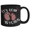 18th Anniversary Mug for Husband Wife Funny Vegan Vegetarian Food Pun Its Bean 18 Years Porcelain Eighteenth Yr Married Cute Keepsake for Couple 11 or view 2