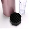 Restaurantware Bev Tek Octagonal Black Plastic Drip Tray, 4 Inch x 1 Inch, 1 Removable Grate, Dishwasher Safe, For Beverages view 2