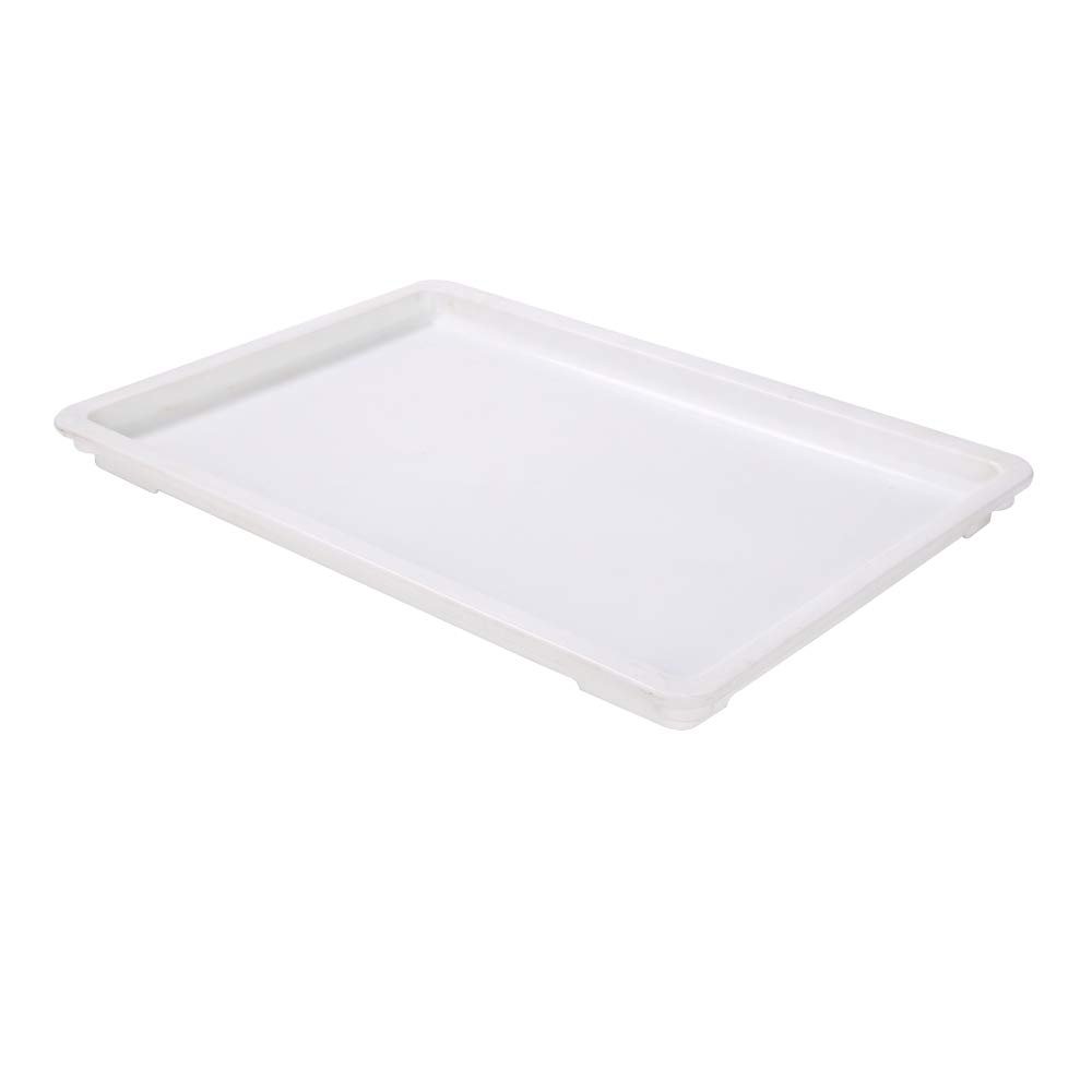 Restaurantware-LID ONLY: Lid For Proofing Box, 1 Rectangle Lid For Dough Box - Stackable, Dishwashable, White Plastic Lid For Pizza Dough Box, Durable, Proofing Box Sold Separately