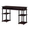 Convenience Concepts Designs2Go No-Tools Student Desk with Shelves in Espresso Wood Finish view 1