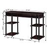 Convenience Concepts Designs2Go No-Tools Student Desk with Shelves in Espresso Wood Finish view 3