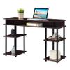 Convenience Concepts Designs2Go No-Tools Student Desk with Shelves in Espresso Wood Finish view 4