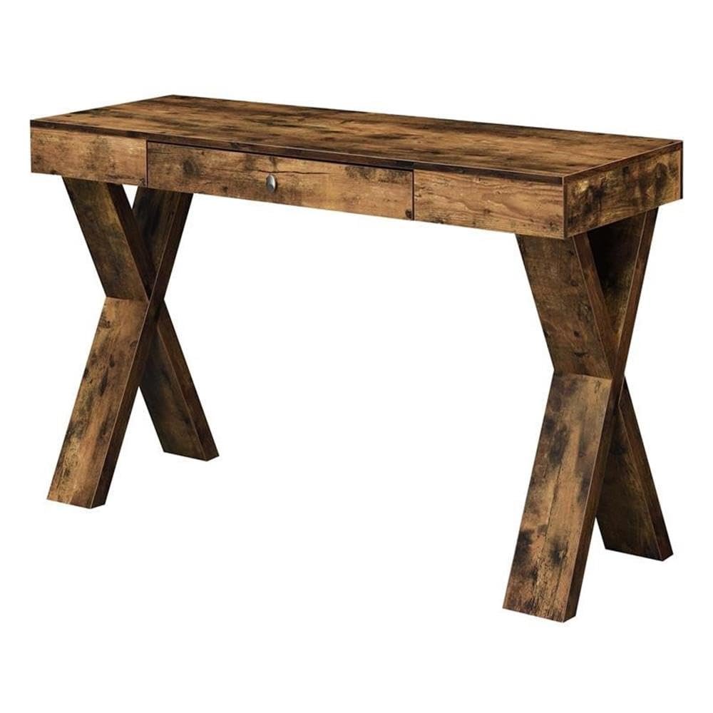 Convenience Concepts Newport 1 Drawer Desk, Barnwood