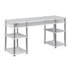 Convenience Concepts Designs2Go No Tools Deluxe Student Desk with Shelves, 60", White view 1