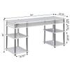 Convenience Concepts Designs2Go No Tools Deluxe Student Desk with Shelves, 60", White view 3