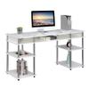 Convenience Concepts Designs2Go No Tools Deluxe Student Desk with Shelves, 60", White view 4