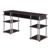 Convenience Concepts Designs2Go No Tools Deluxe Student Desk with Shelves, 60", Espresso view 1
