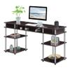 Convenience Concepts Designs2Go No Tools Deluxe Student Desk with Shelves, 60", Espresso view 4