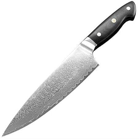 Chef Knife, 8 inch chef's knife Damascus steel kitchen knife Damascus pattern sharp blank blade G10 handle Japanese knife meat chef's knife Kitchen Knife BY KKZY